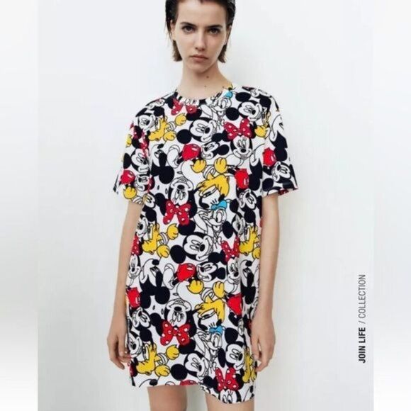 Zara Blogger Favorite Disney Mickey Mouse Dress - Picture 9 of 10